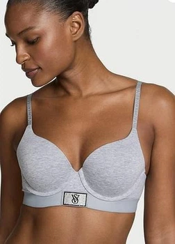 Бюстгальтер Victoria's Secret Shine Patch Push-Up Perfect Shape Bra 38 С Сірий (27203917)