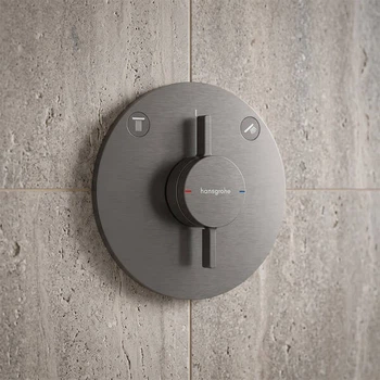 Змішувач прихованого монтажу для душу Hansgrohe DuoTurn S 75418340 чорний хром брашований