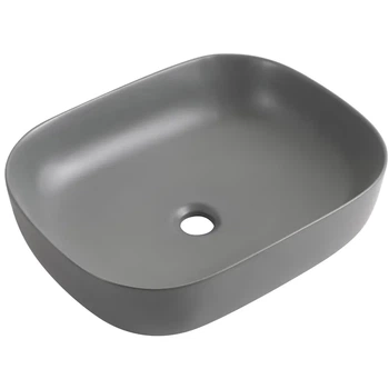 Умывальник накладной Mixxus Premium Diverse-0116 455х330 прямоугольный, серый матовый (MP6651)