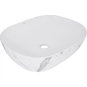 Умывальник накладной Qtap Aquarius 470x380 прямоугольный, белый (QTAQA188MR49782)