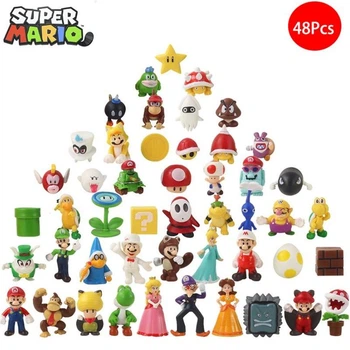 Набір фігурок Супер Маріо 48 персонажів Super Mario Bros Action Figures Toys Set