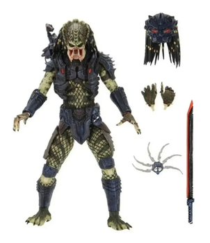 Коллекционная фигурка Ultimate Armored Lost Predator (Хищник 2) 18см с набором аксессуаров action figures