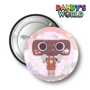Значок закатный 56 мм с дизайном Dandy's world Roblox Мир Денди Роблокс персонаж Cosmo Космо (ЗЧ000013)