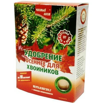 Удобрение минеральное осеннее для хвойных растений 300г Квитофор Чистый лист