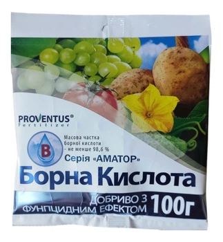 Борная кислота удобрение с фунгицидным эффектом 100г Proventus