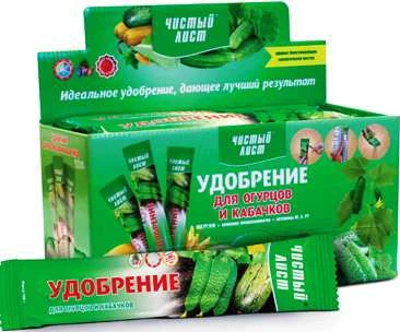 Удобрение минеральное для огурцов и кабачков 100г Квитофор Чистый лист