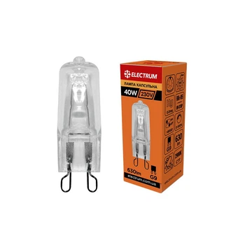 Галогенна лампа ELECTRUM 40Вт 230В G9 2900K Капсула (A-HC-0121)