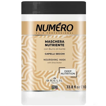 Крем-маска BRELIL Professional Karite Numero Nourishing Mask with Shea Butter для живлення волосся з маслом каріте та авокадо 1000 мл