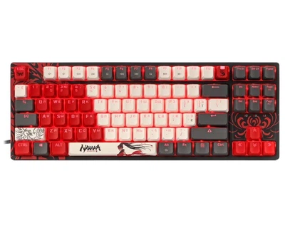 Механическая игровая клавиатура Bloody S87 (Naraka), красные свитчи, USB, RGB расная подсветка, BLMS Red Plus Switch