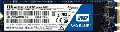 SSD диск Western Digital Blue 1TB M.2 2280 SATAIII TLC (WDS100T2B0B) (б/в)