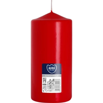 Свчічка циліндр Aura (Bispol) 7х15 см. Червона (27199)