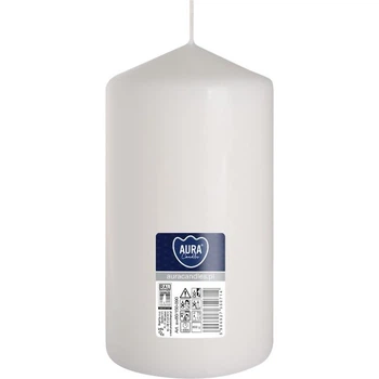 Свчічка циліндр Aura (Bispol) 8х9 см. Біла (27200)