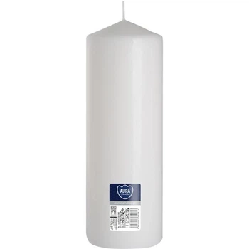 Свеча цилиндр Aura (Bispol) 8х25 см. Белая (27206)