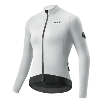 Толстовка велосипедная женская Rockbros YDWT006 TVI утепленная осень/зима M White-Grey (5907769393976)