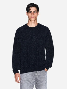 Свитер теплый зимний мужской Armani Exchange370551234 2XL Синий (1161850283)