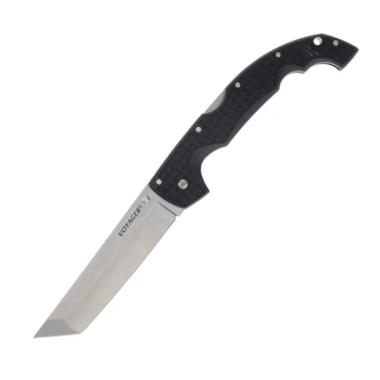 Ніж складаний Cold Steel Voyager XL Tanto Point, лезо Plain Stonewashed AUS-10A, руківя Black Griv-Ex, Тайвань, CS-29AXT