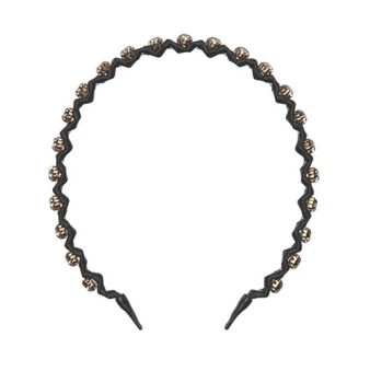 Обруч для волосся декорований камінням Invisibobble Hairhalo British Royal Чорний