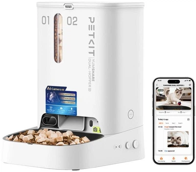 Smart podajnik karmy Petkit Yumshare Dual-hopper 2 z kamerą P592 (6975069307596)