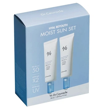 Набір зволожуючих сонцезахисних кремів SPF 50+/PA++++ 2 в 1 Dr.Ceuracle Hyal Reyouth Moist Sun Duo Set, 2 в 1