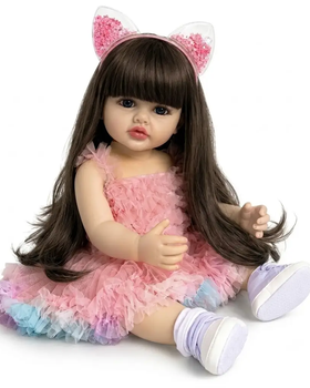 Реалістична Кукла Реборн 55 см повністю вінілова Doll Reborn Baby К0100212