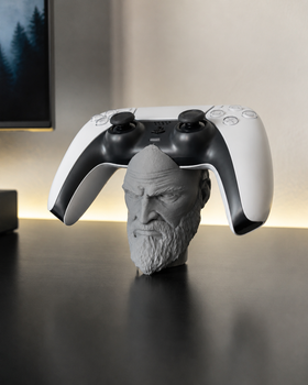 Підставка-тримач для геймпада PlayStation 5 у вигляді голови Кратоса з гри God of War. Aivory