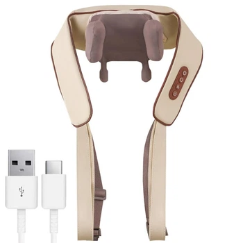 Роликовый массажер для шеи и спины, от USB, MASSAGER XL-653