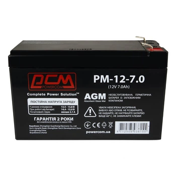 Батарея к ИБП Powercom 12В 7Ah (PM-12-7) (355776)