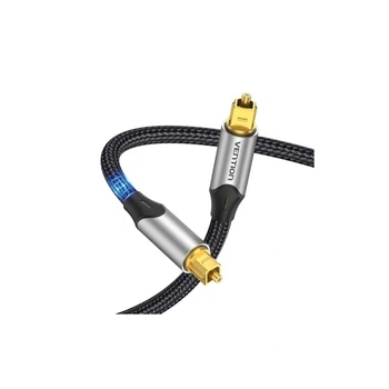 Кабель мультимедійний Optical Toslink 1.5m 5.1ch grey Vention (BAVHG)