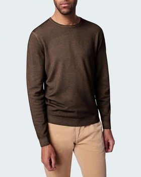 Джемпер Pierre Cardin с круглым воротником коричневого цвета - размер 31/62 (5XL)(5037/8310/50700)