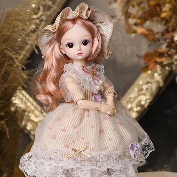 Музыкальная кукла BJD со светом и звуком в подарочной упаковке 30 см