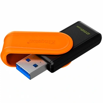 USB флешка 256GB 3.2 Kingston DT Exodia S Черный Оранжевый для хранения данных