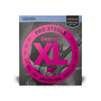 Струны для бас-гитары D'Addario EPS170-6SL PROSTEELS BASS LIGHT 6-STRING (32-130) (6 шт.)