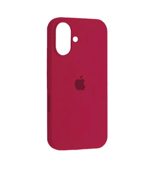 Чохол для iPhone 16 силіконовий Soft-touch Silicone Case Full Size (AA) Rose Red