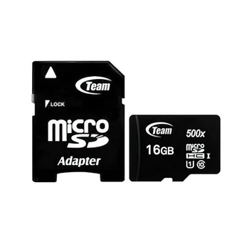 Карта памяти Team MicroSDHC 16Гб Class 10 с SD-адаптером