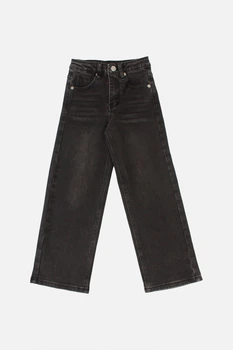 Джинсы wide leg для девочки 146 цвет серый YUKI ЦБ-00297964