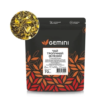 Чай листовий Gemini Тропічний Зелений 70 г