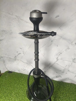 Кальян ATMOS Wood Steel Gray — 65 см, нержавеющая сталь, дерево, полный комплект