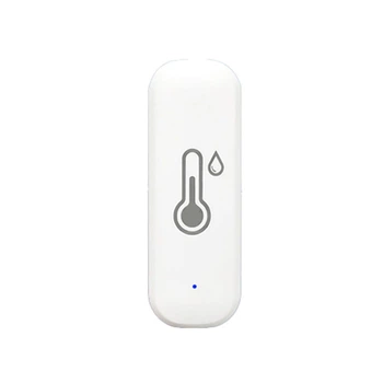 Датчик температури та вологості міні для розумного будинку Wi-Fi 2.4 ГГц 2xAAA White (1087108)