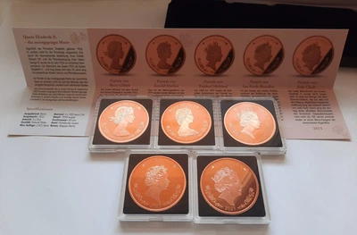 Бенін набір з 5 монет 100 франків 2023 PROOF - Історія життя королеви у п'яти портретах