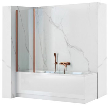 Шторка для ванны Rea Agat-2 складная 100x140 brushed copper REA-W5698