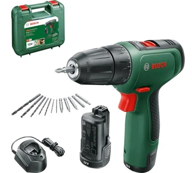 Акумуляторний дриль-шуруповерт Bosch EasyDrill 1200 2 акумулятори 1.5 А зарядний пристрій (4053423226096)