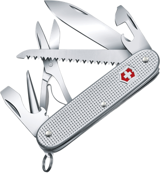 Швейцарський ніж Victorinox Farmer X Alox 10 функцій Сріблястий (0.8271.26) (7611160126801)