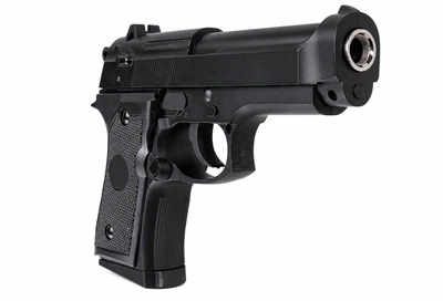 Пістолет страйкбольний ігровий металевий Beretta 92 на кульках 6 мм, пружинний, 60–70 м/с