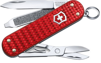 Швейцарський ніж Victorinox Classic SD Precious Alox 5 функцій Iconic Red (0.6221.401G) (7611160206879)