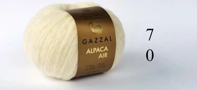 Бейбі Альпака Поліамід Меринос Gazzal Alpaca Air 50г/150м, 58% бейбі альпака 28% поліамід 14% меринос, демісезона нитка для гарної кофтинки колір 70