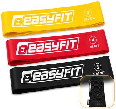 Резинки EasyFit для фитнеса набор из 3 шт EF-1812 (56002832)