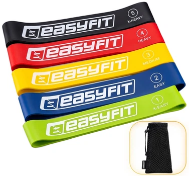 Резинки EasyFit для фитнеса набор из 5 шт EF-1813 (56002831)