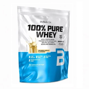 Протеин BioTech USA 100% PURE WHEY (900 грамм) Вкус Бурбон ваниль