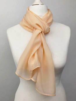 Шарф шовковий SunEarly (персиковий) 160х30см