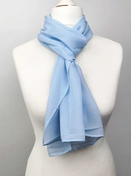 Шарф шовковий SunEarly (блакитний) 160х30см